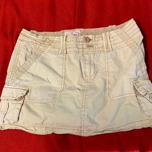 Tan mini skirt